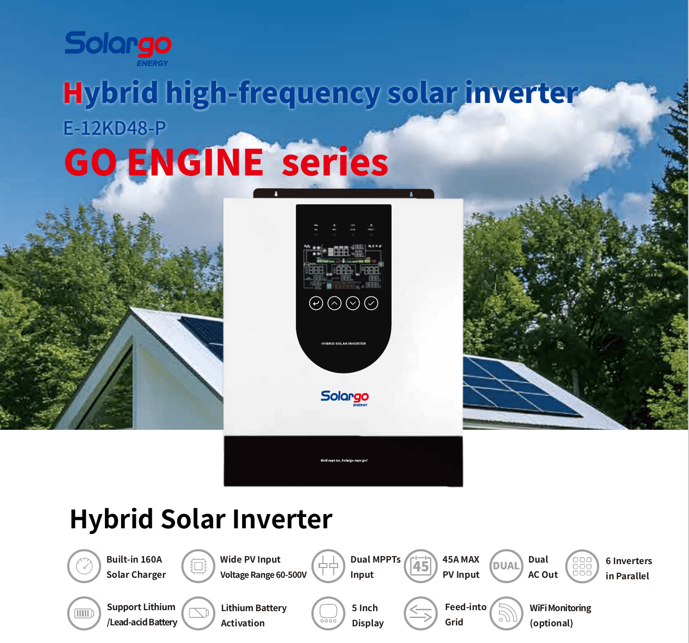 E-12KD48-P Hybrid Solar Inverter